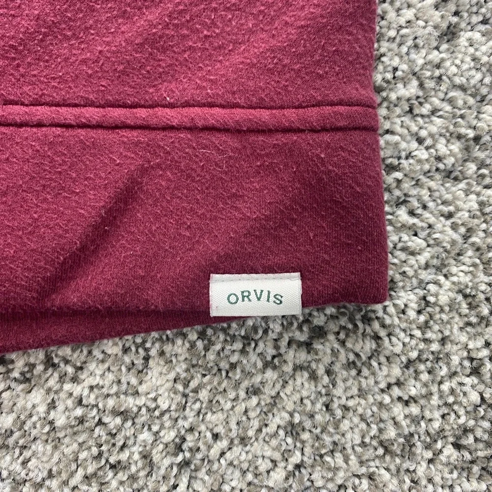 Orvis Sweater Mens M Red Pullover Crewneck Sweatshirt Casual Outdoor Hiking Warm